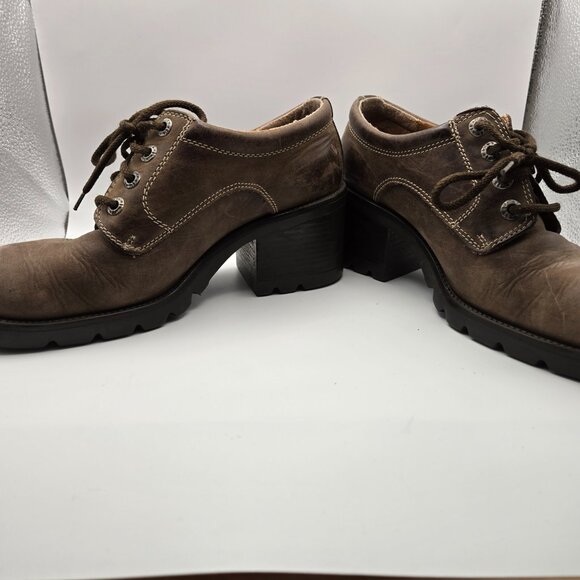 St John's Bay Womens Size 7.5 Vintage Chunky Block Heel Lace Up Oxford Shoes Y2K - Picture 8 of 12